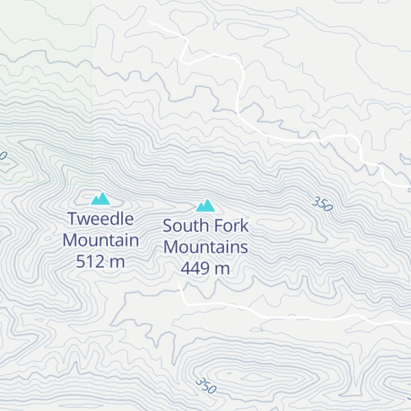 Map of South Fork Mountains