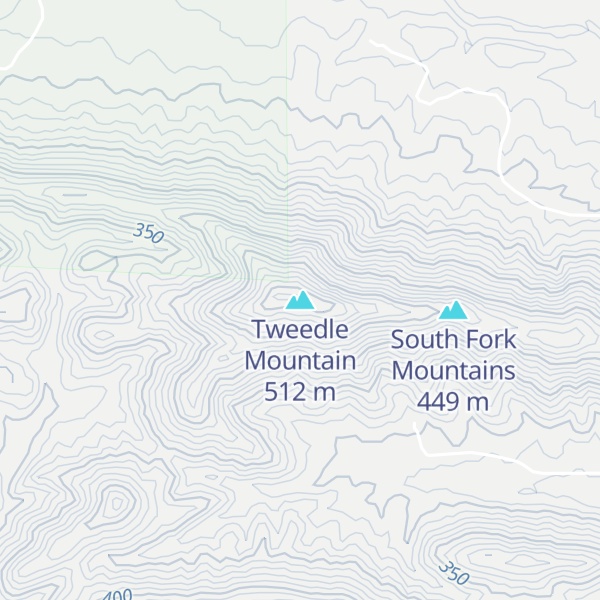 Map of Tweedle Mountain