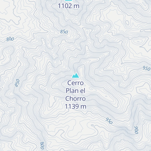Map of Cerro Plan el Chorro