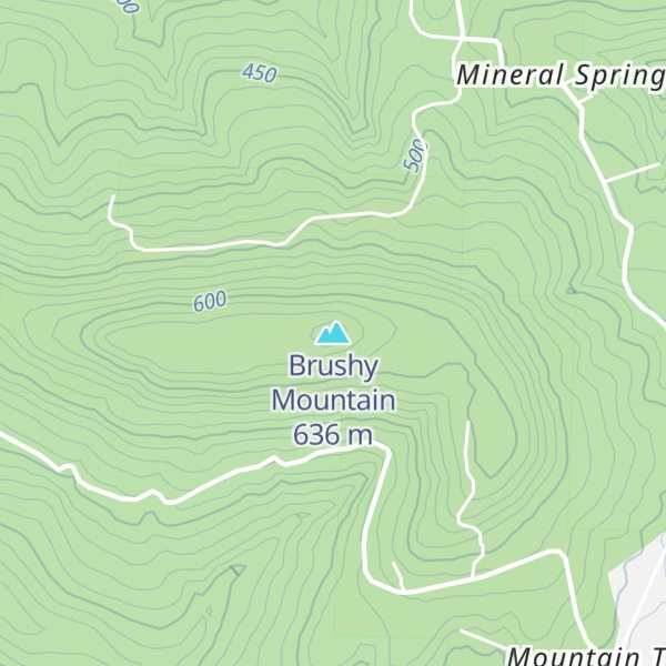 Map of Brushy Mountain