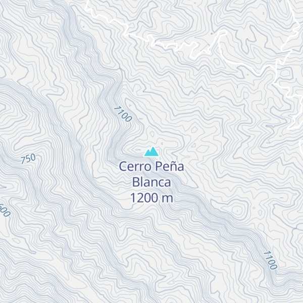 Map of Cerro Peña Blanca