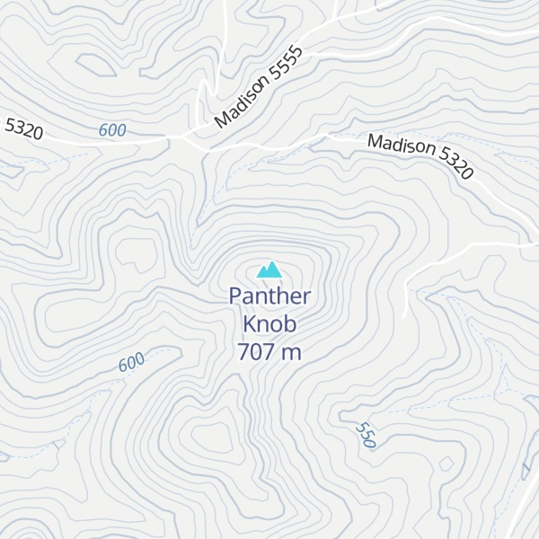 Map of Panther Knob