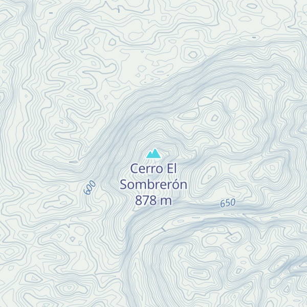 Map of Cerro El Sombrerón