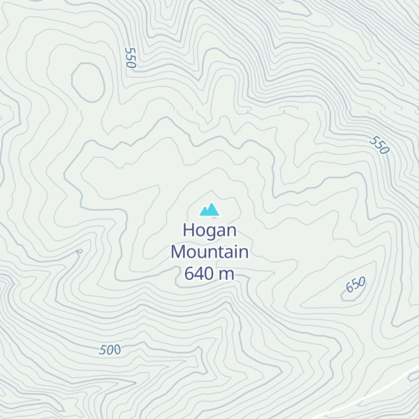 Map of Hogan Mountain