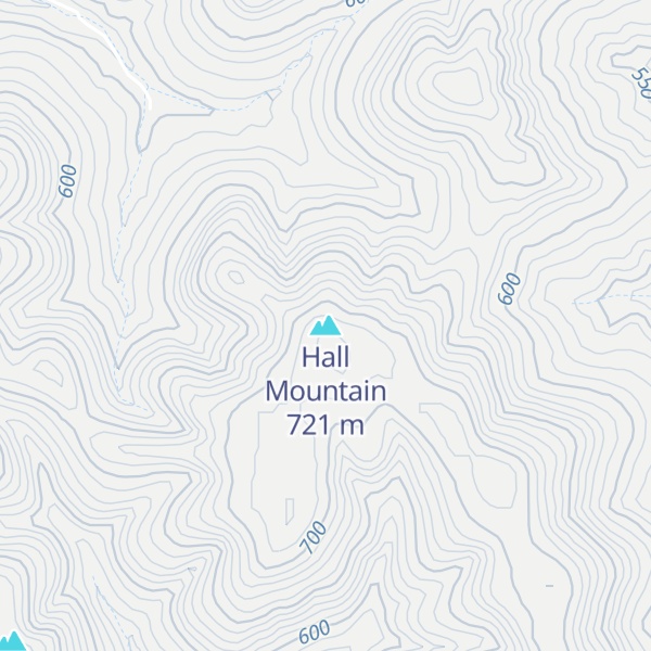 Map of Hall Mountain