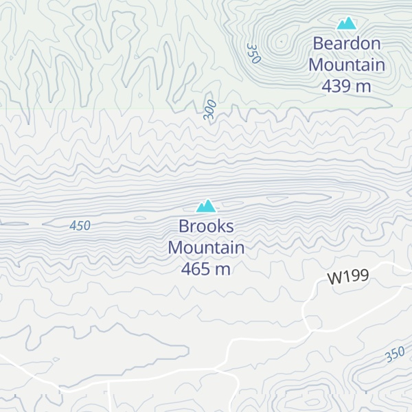 Map of Brooks Mountain