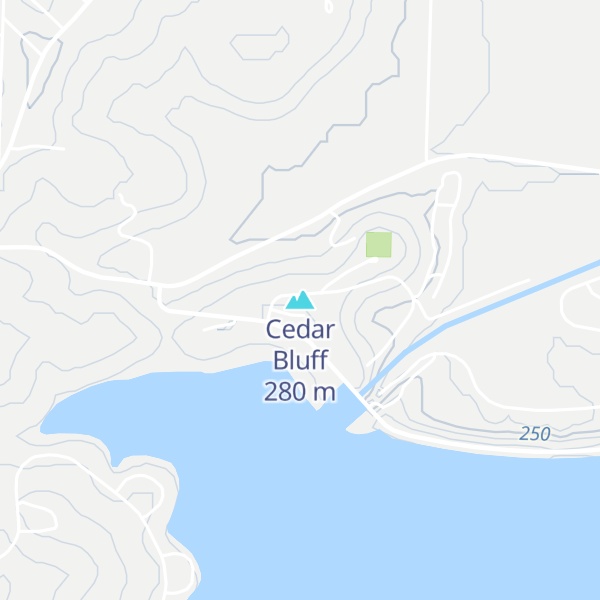 Map of Cedar Bluff