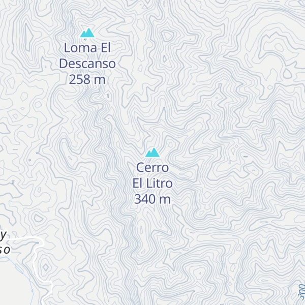 Map of Cerro El Litro