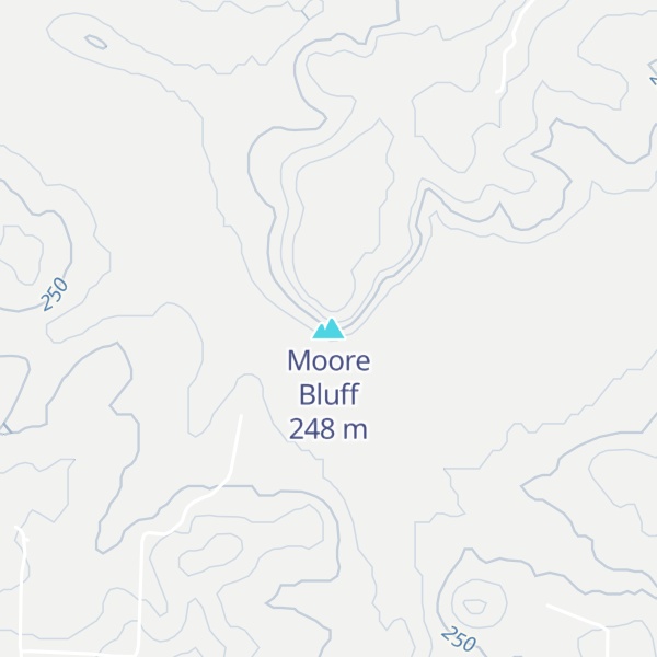 Map of Moore Bluff