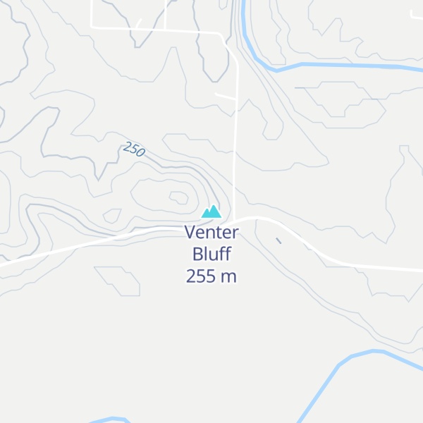 Map of Venter Bluff