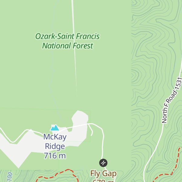 Map of Fly Gap Mountain