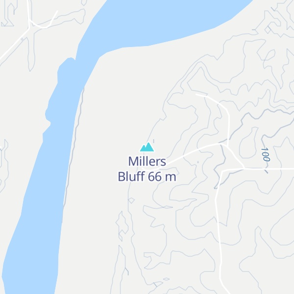 Map of Millers Bluff