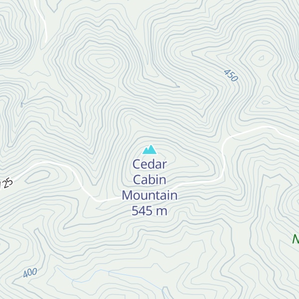 Map of Cedar Cabin Mountain