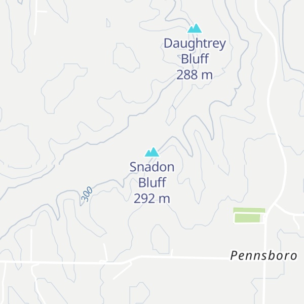 Map of Snadon Bluff