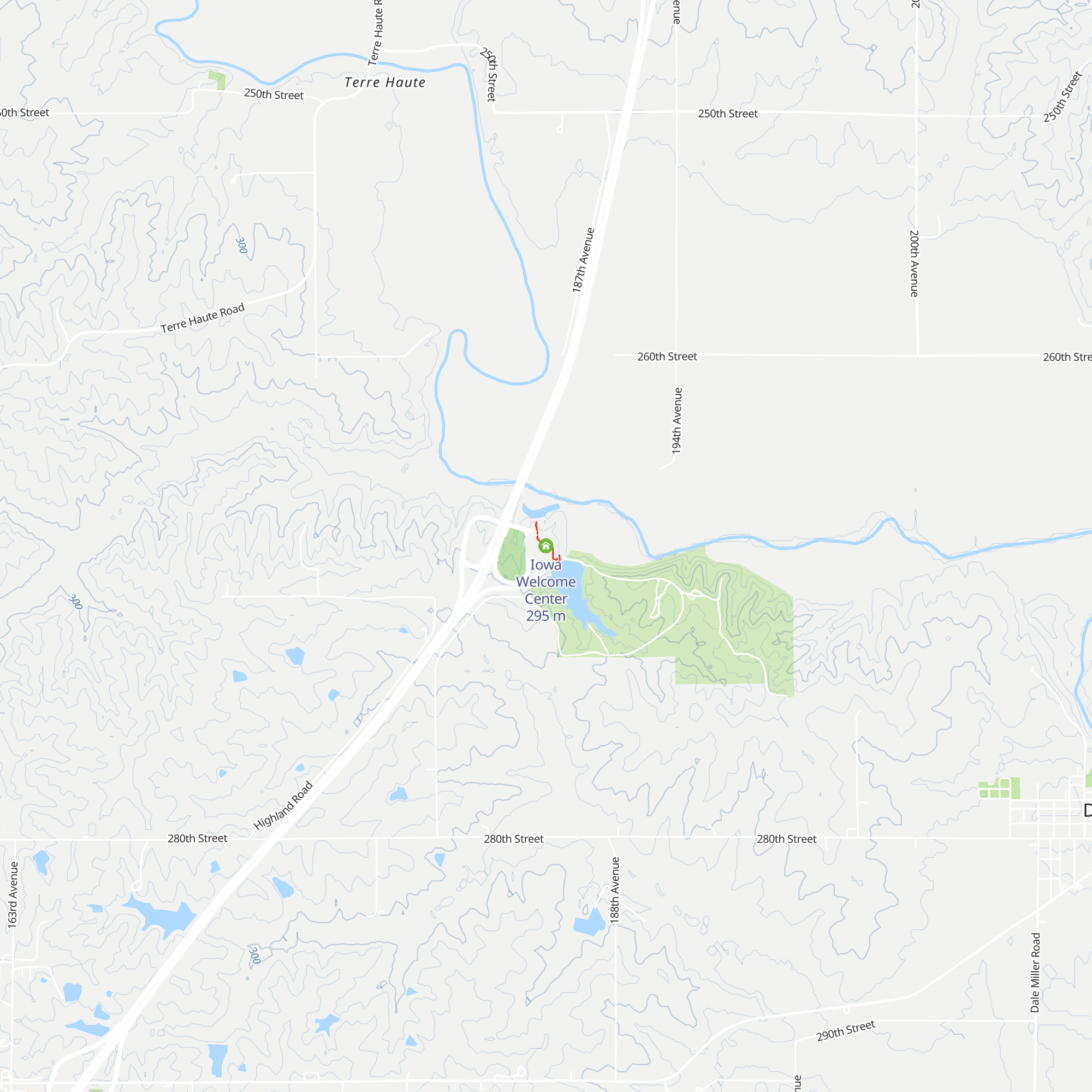 Iowa Welcome Center map