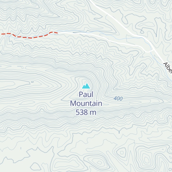 Map of Paul Mountain