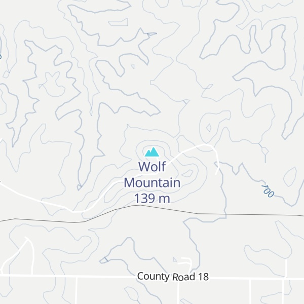 Map of Wolf Mountain