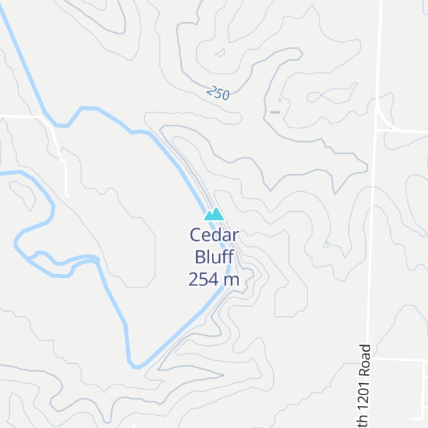 Map of Cedar Bluff
