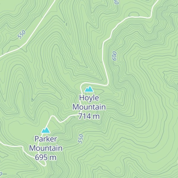 Map of Hoyle Mountain