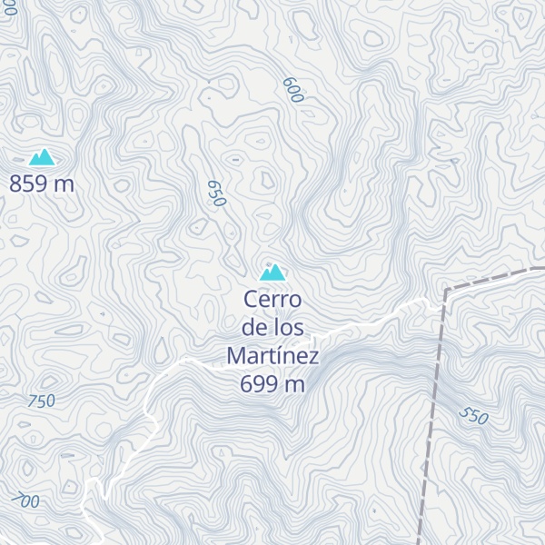 Map of Cerro de los Martínez