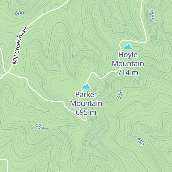 Map of Parker Mountain