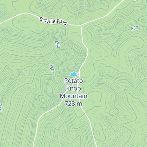 Map of Potato Knob Mountain