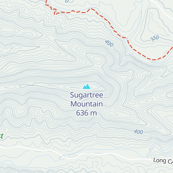 Map of Sugartree Mountain