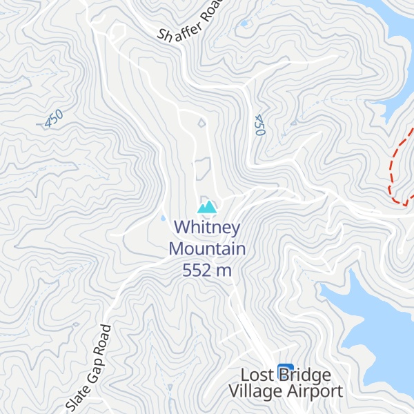 Map of Whitney Mountain