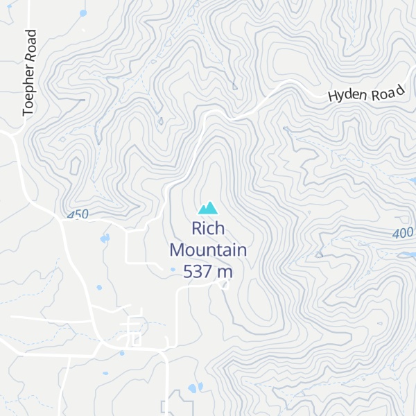 Map of Rich Mountain