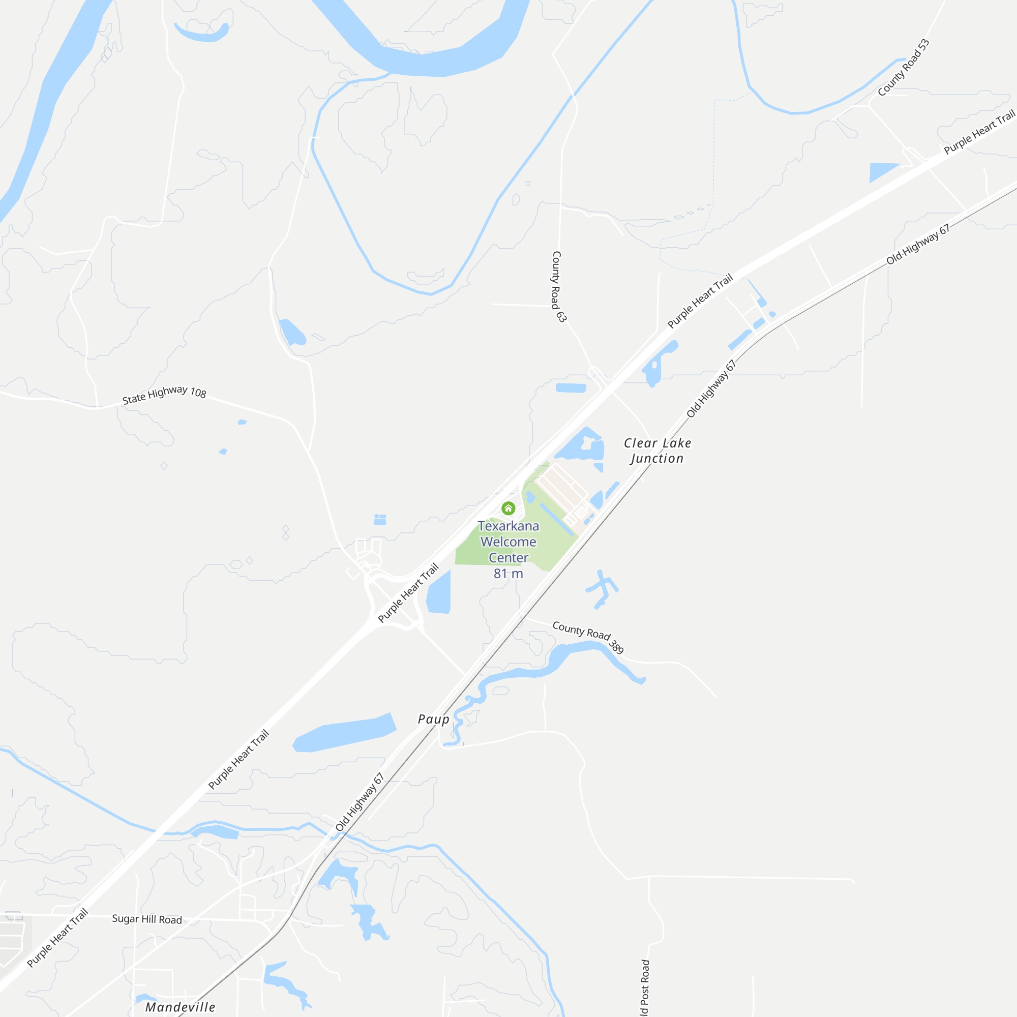Texarkana Welcome Center map