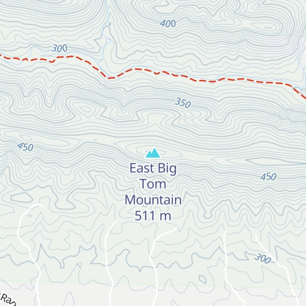 Map of East Big Tom Mountain