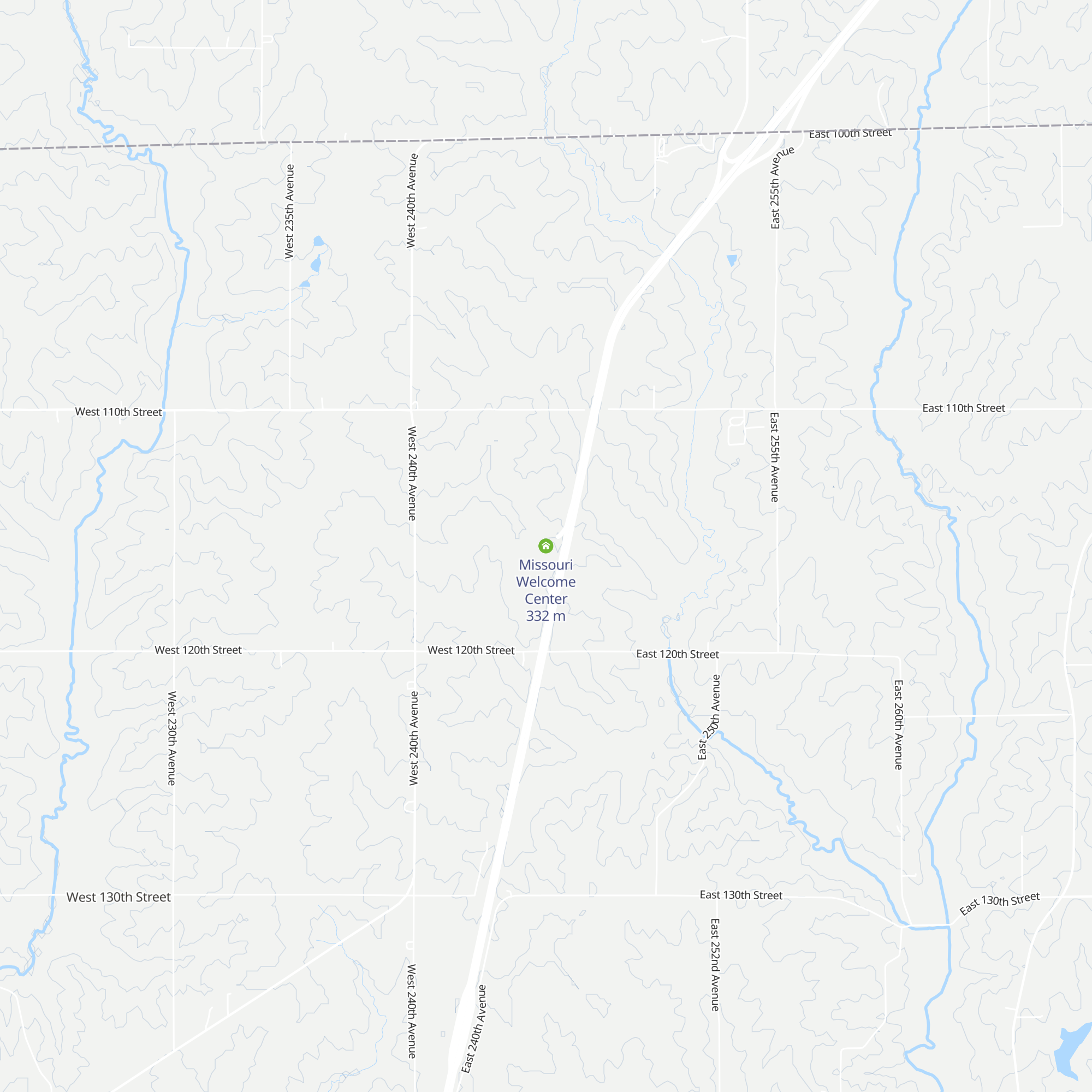 Missouri Welcome Center map