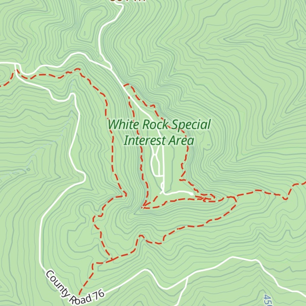 Map of White Rock Mountain