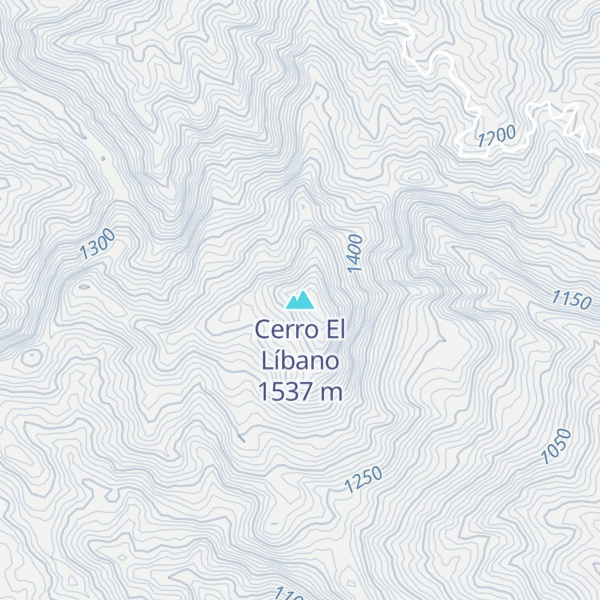 Map of Cerro El Líbano