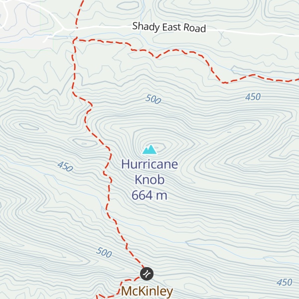 Map of Hurricane Knob