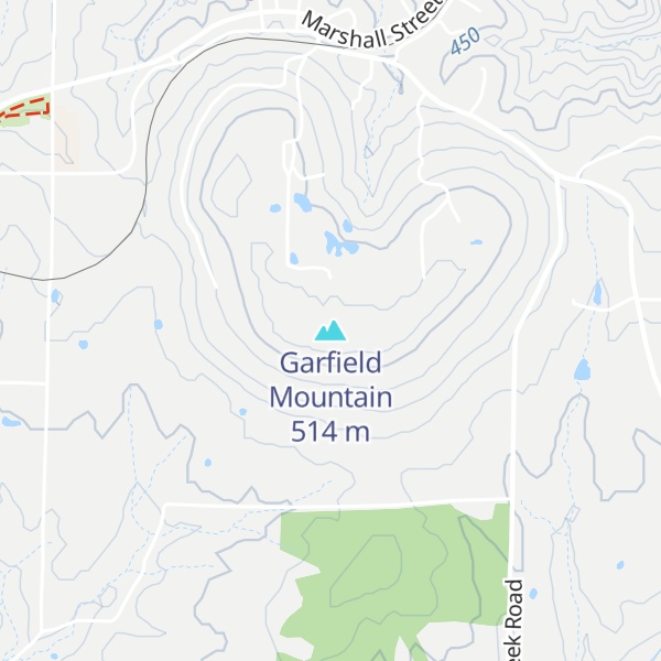 Map of Garfield Mountain