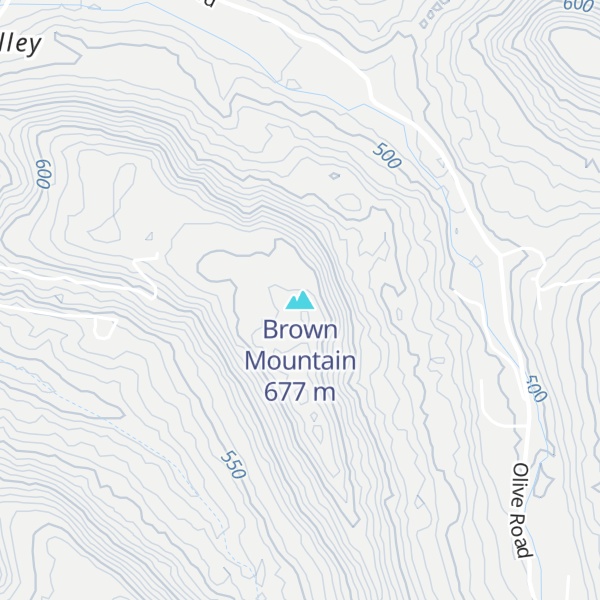 Map of Brown Mountain