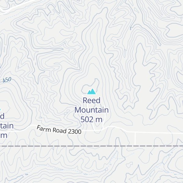 Map of Reed Mountain
