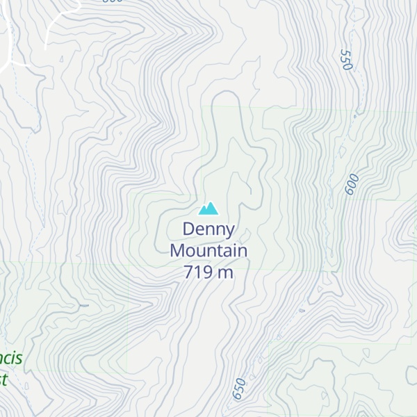 Map of Denny Mountain
