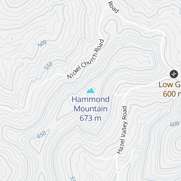 Map of Hammond Mountain