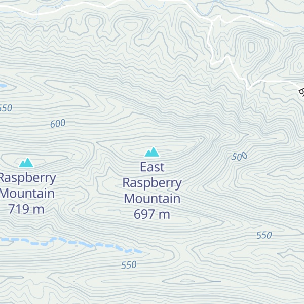 Map of East Raspberry Mountain