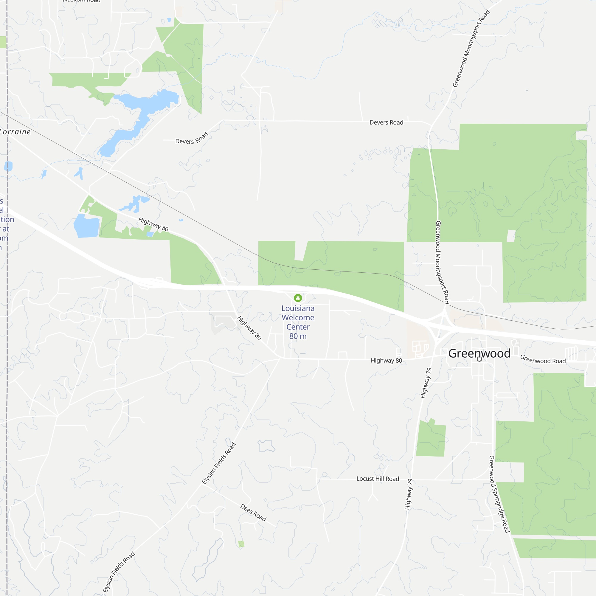 Louisiana Welcome Center map
