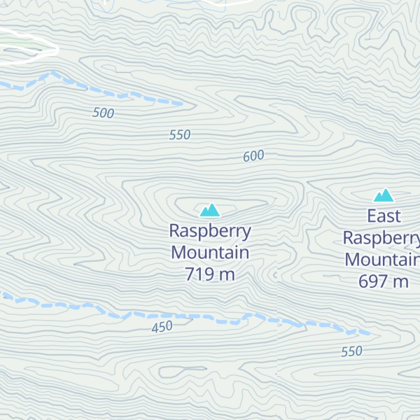 Map of Raspberry Mountain