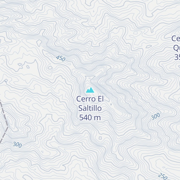 Map of Cerro El Saltillo