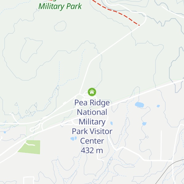 Map of Pea Ridge National Military Park Visitor Center