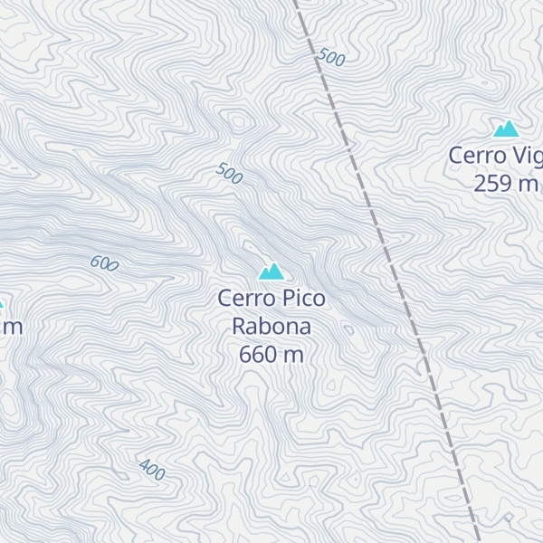 Map of Cerro Pico Rabona