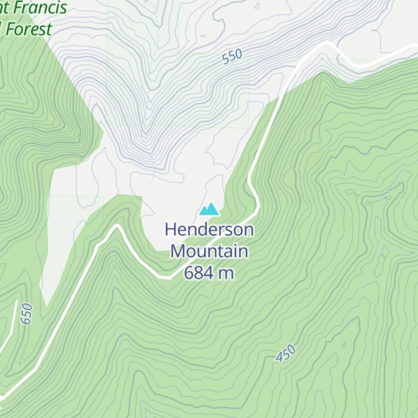 Map of Henderson Mountain