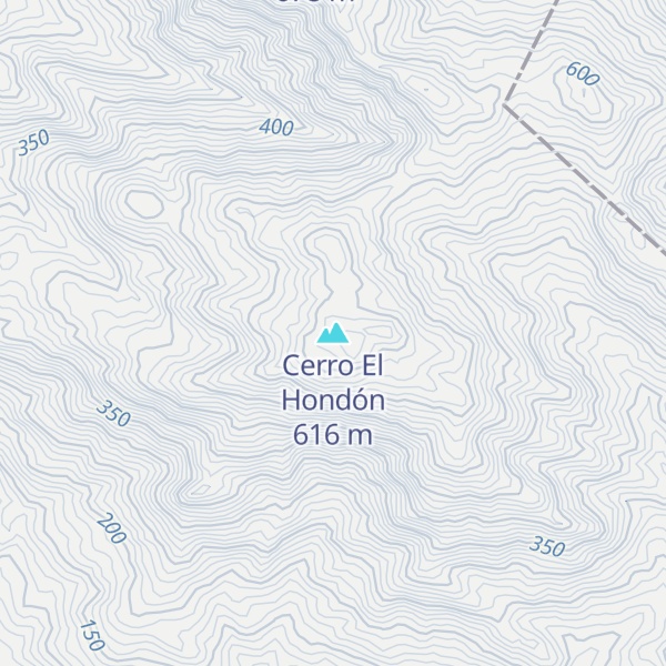 Map of Cerro El Hondón