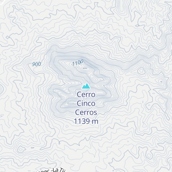 Map of Cerro Cinco Cerros