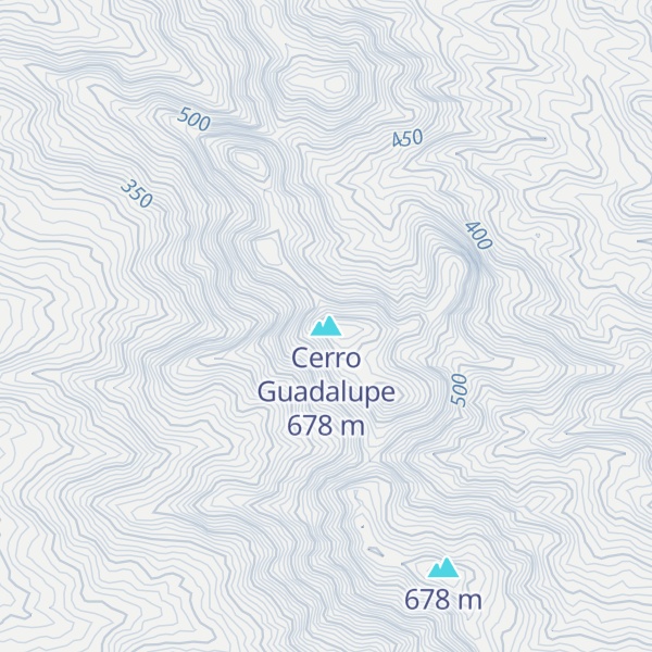 Map of Cerro Guadalupe